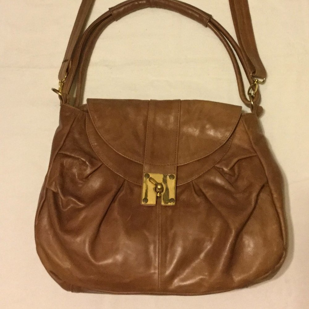 Jocasi London Lux quality Leather Purse crossbody Hand bag Unique Brass closure